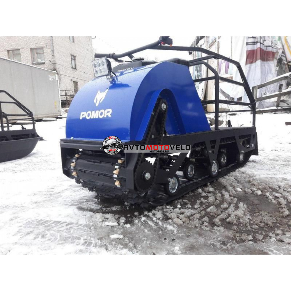 Мотобуксировщик (мотособака) "Помор 500С дв.13 л.с.Lifan, вариатор, склиз.,жестк.подвеска