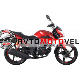 Мотоцикл LIFAN 150см3 LF150-10B (KP150) IROKEZ 2015г.(вод.охлажд.,Торм.диск/диск,электрост.,5-и КПП, диск литьё) КРАСНЫЙ