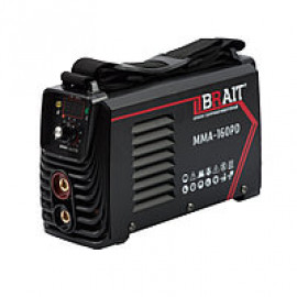 Сварочный инвертор BRAIT MMA-160PD (20-160А, 220В/50Гц, d 1,6-4мм, Дисплей, пластиковая панель, защита от перегрева, автоматич. регулировка форсажа ду